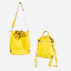 Germany - Yellow Long Versatile Backpack with Back and Crossbody Straps
